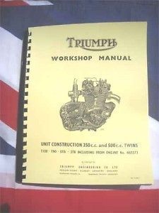 Shop manual fits triumph t90 t100  daytona trophy 500 1966 1967 1968 1969 1970