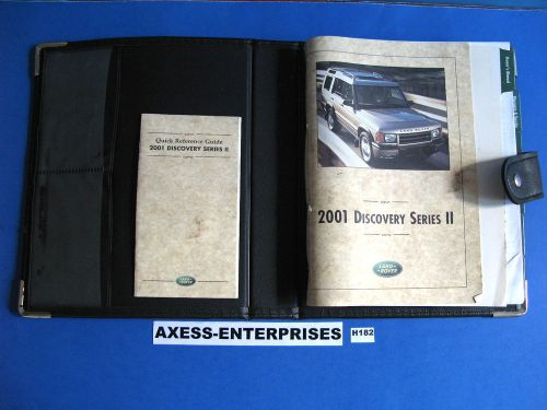 01 - 2001 land rover discovery ii owners manual drivers handbook binder set h182