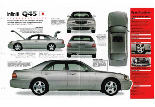 1997 / 1998 infiniti q45 / q-45 imp brochure