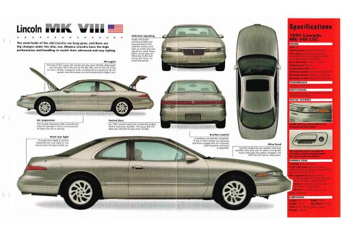 Lincoln mk mark viii 8 lsc imp brochure: 1994,1995,1996,...........