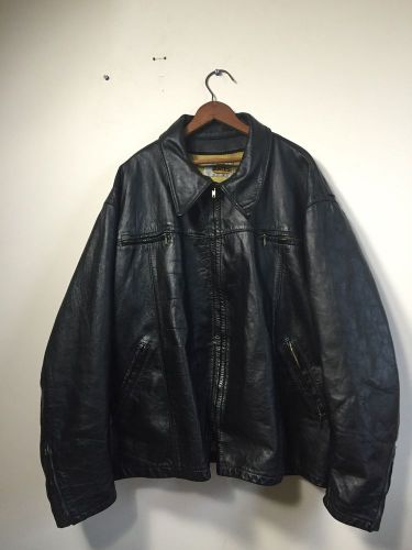 Vintage bates / harley / buco black leather motorcycle jacket 5xl