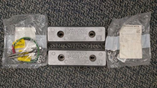 Pair anode kits volvo penta oem (2) 40005875 anodes (2) 21211794 new