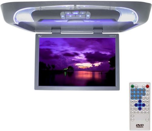 Tview t20dvfd 20&#034; gray flipdown car video monitor dvd player ir transmitter