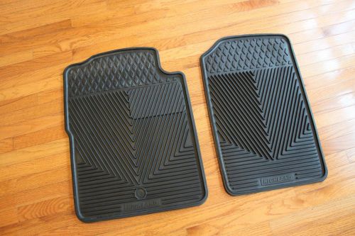 Highland all weather 2 front black rubber floor mats brand new oem genuine