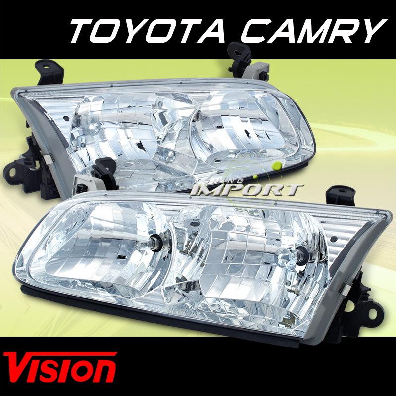 Toyota 00-01 camry sedan vision replacement driver passenger headlights lamps