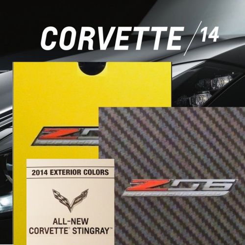 Corvette stingray 2014 book + 2015 z06 brochure + chart: lt4 chevrolet - lt1 z51