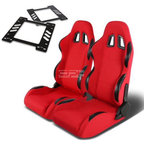 Type-4 racing seat red pvc+silder/rail+for 78-88 monte carlo a/g bracket x2