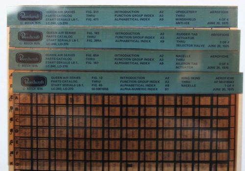 Beechcraft queen air series parts starts lb-1, lc-240, ld-270 manual microfiche