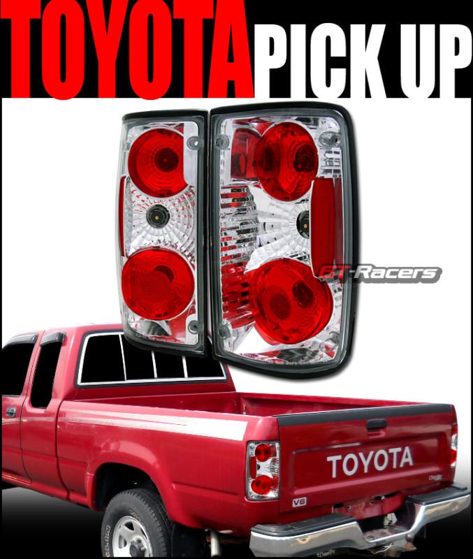 Chrome altezza tail lights rear lamp 1989-1995 toyota hilux pickup truck cab sr5