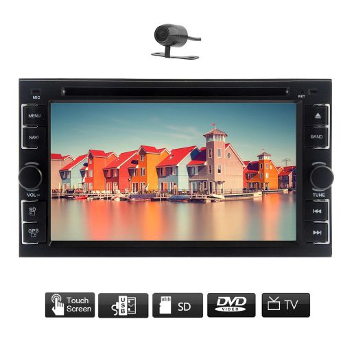 Indash audio car stereo no-gps dvd player analog tv fm radio aux video-in camera