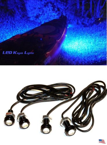 4x blue led boat light waterproof 12v courtesy bow kayak paddle board lites