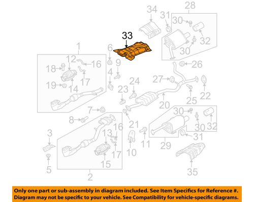 Subaru oem 10-14 tribeca 3.6l-h6 exhaust-front cover 59024xa03b