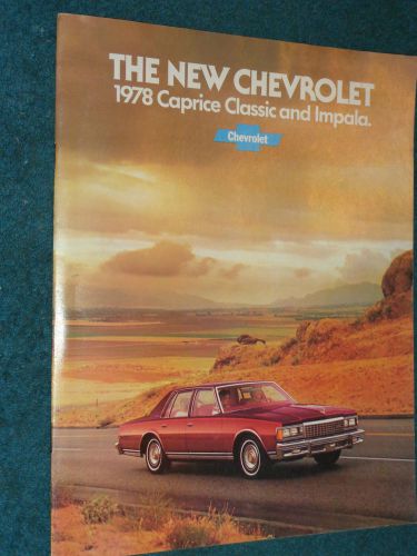 1978 chevrolet caprice / impala sales brochure / original dealership catalog