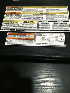 1995 taurus sho (1) a/c and (1) belt install &#034;oem&#034; decals brand new (3.2l)