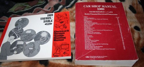 Car shop manual 1989 taurus sable body chassis electrical powertrain vacuum &amp;