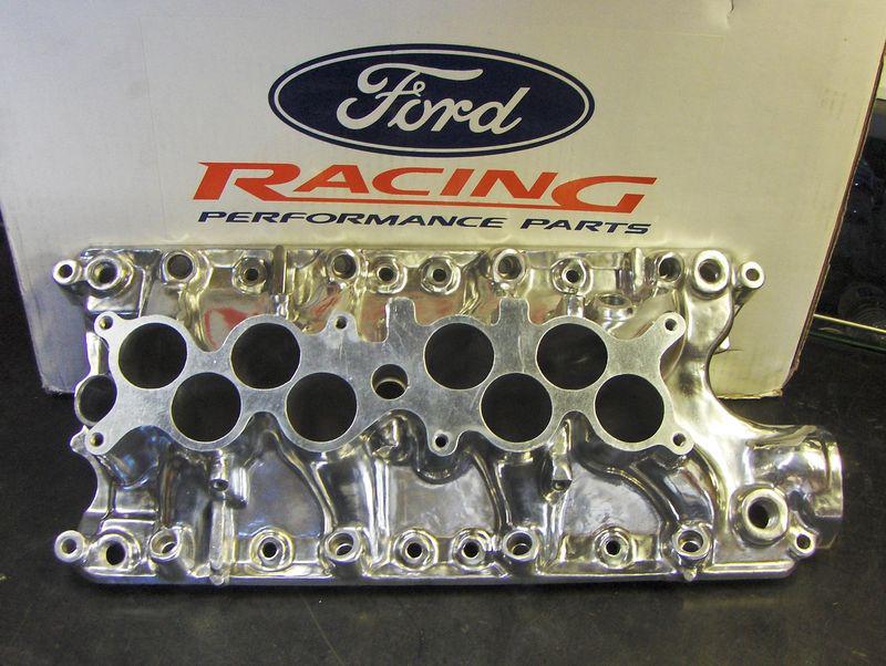 Ford racing performance 5.0l gt40/cobra polished aluminum lower intake manifold 