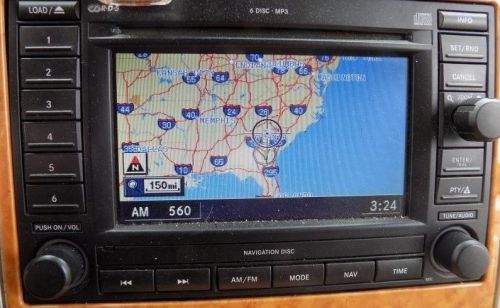 06-09 chrysler dodge jeep durango ram cherokee 6 cd mp3 radio gps navigation rec