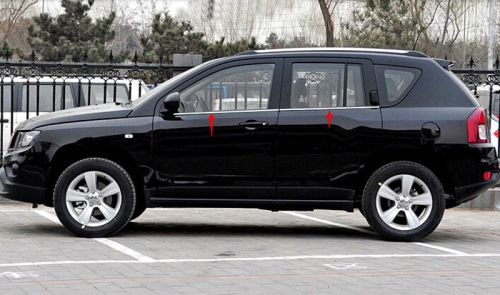 Bottom window frame sill trim 4pcs for jeep compass 2011 2012 2013 2014 2015