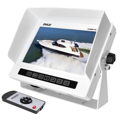 New pyle plmrm71w marine waterproof 7&#039;&#039; lcd hi-res anti glare widescreen monitor