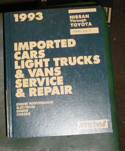 1993 mitchell nissan-totota imported cars light trucks vans service repair vol 3