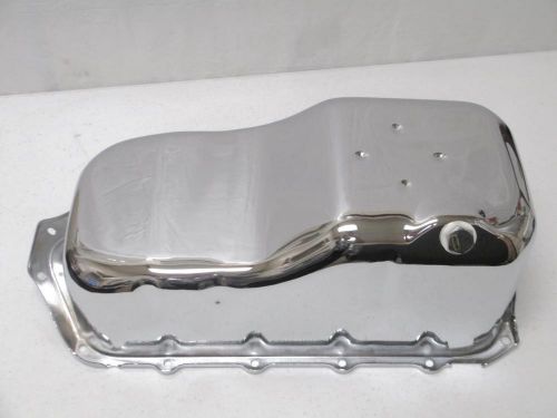 Chrome oil pan small block chevy s10 s15 truck pickup camaro firebird 2.8l v6