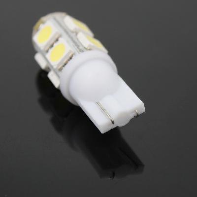 T10 5050 bulb wedge car 9-led white light new - 2pcs - free shipping - white