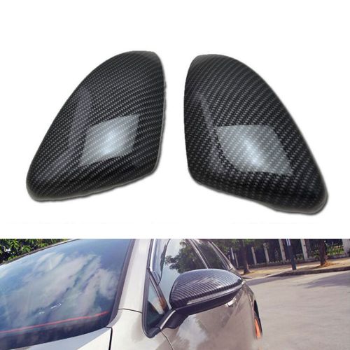 Pair carbon fiber style side mirror cover trim cap for vw golf 7 mk7 2014 2015