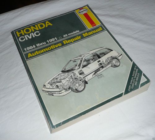 Haynes techbook honda civic, 1984-1991 repair manual 42023 (1227)