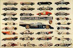 Sell Porsche Racing Cars History Poster New 24x36 in size in Cocoa ...