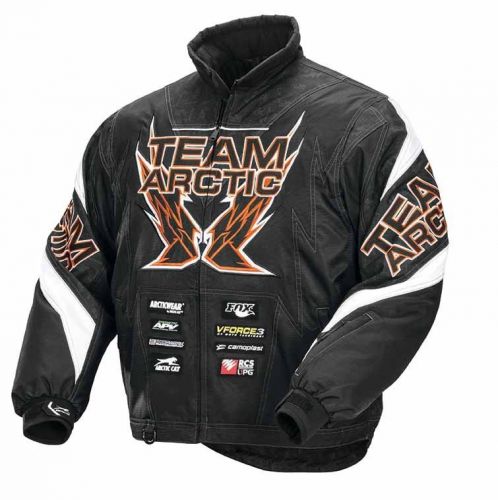 Team arctic cat sponsor jacket orange - l - mens - #5250-164 free ship