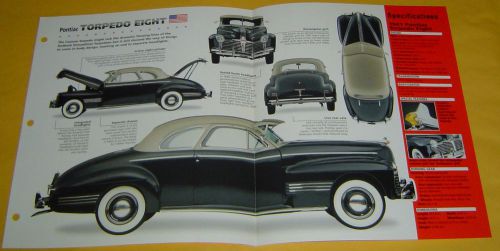 1941 pontiac torpedo eight inline 8 cylinder 249 ci 103 hp imp info/specs/photo