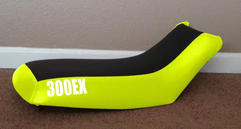 Honda 300ex yellow blue stencil motoghg seat cover #ghg16327scptbk16426