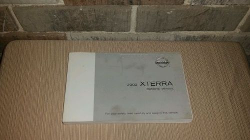 Original oem 2002 nissan xterra owners manual book