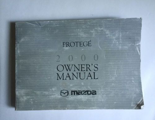 2000 mazda protege owners manual guide book