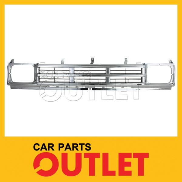 90 91 92 nissan hardbody d21 pickup chrome grille new chrome frame new