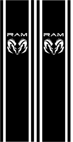 Tribal ram ram stripe kit fits dodge truck 9&#034;x46&#034; vinyl decal -choice of colors