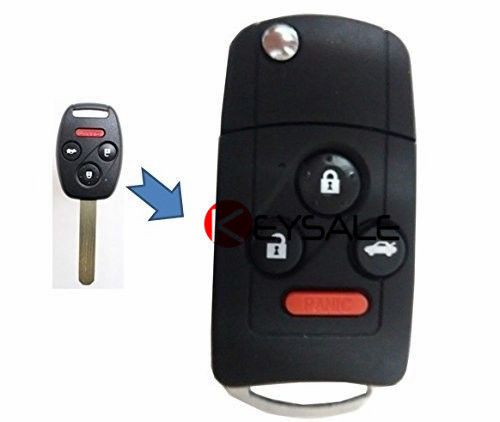 Remote key shell case folding fob 4b for honda accord civic pilot w/ button pad