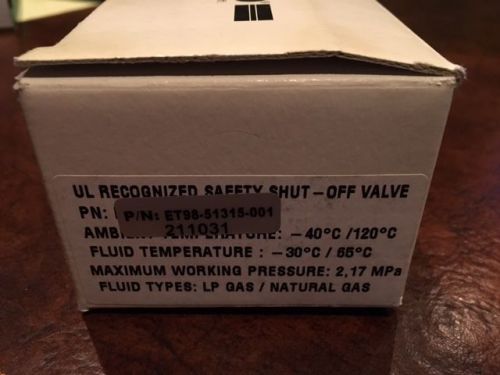 Impco et98-51315-001 w/ filter 12 volt propane lock off valve lockoff 52296-003