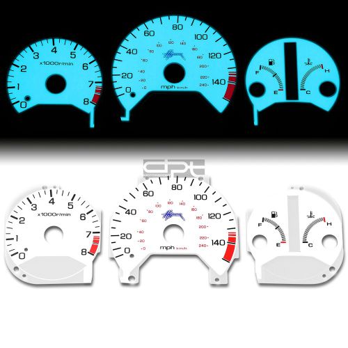 Indiglo glow gauge+harness white face for 98-02 honda accord dx lx ex l4 at 2.3l