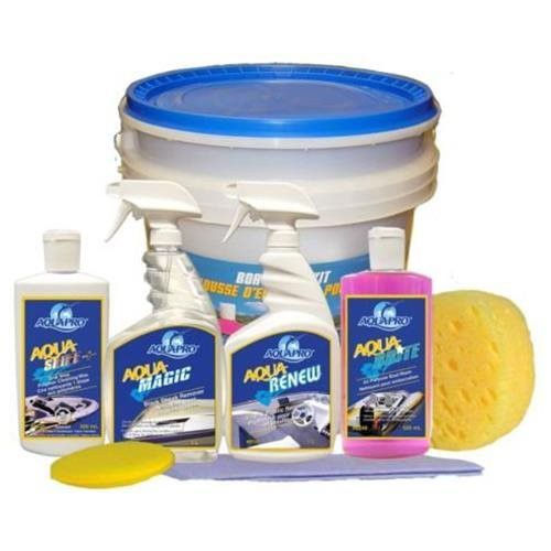 Aqua-pro professional complete boat care kit- wash, wax, shine, and protect