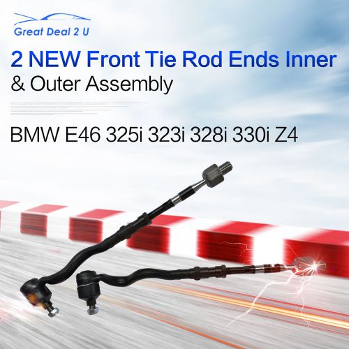 2 new front tie rod ends inner &amp; outer assembly bmw e46 323i 325i 328i 330i z4