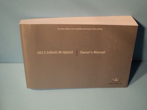 13 2013 infiniti m35 hybrid/m hybrid owners manual