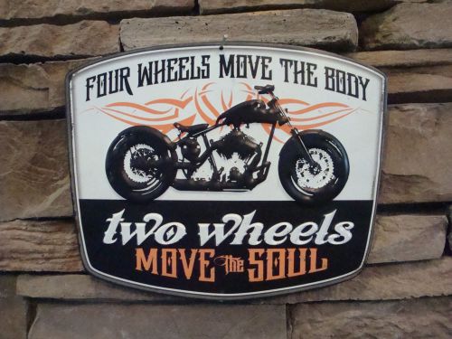 Motorcycle move the soul metal signs garage man cave harley indian honda parts