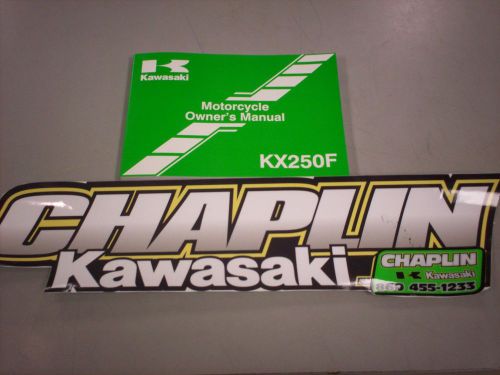 New oem kawasaki owners manual spec book kx250f 2013 repair service 99987-1739