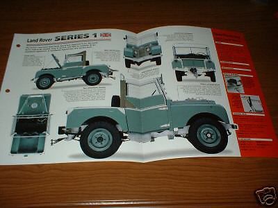 ★1955 land rover series 1 spec sheet brochure poster print photo s1 55 1948-1958