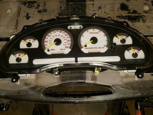 1994-1995 white face gauge 150mph  mustang gt gauges