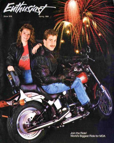 Spring 1988 harley-davidson enthusiast magazine -85th anv mda ride-daytona 88