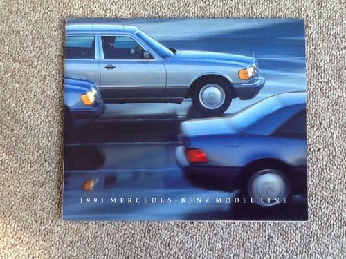 Mercedes,1991, showroom brochure,300ce,560sel,300sl,500sl,300d,300e,350sdl,420