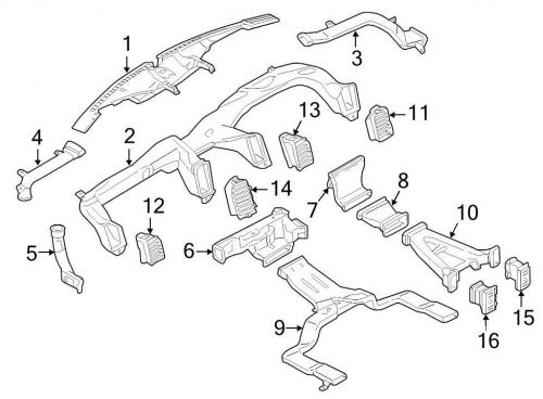 Ford oem dashboard air vent fl3z99018a90aa image 15