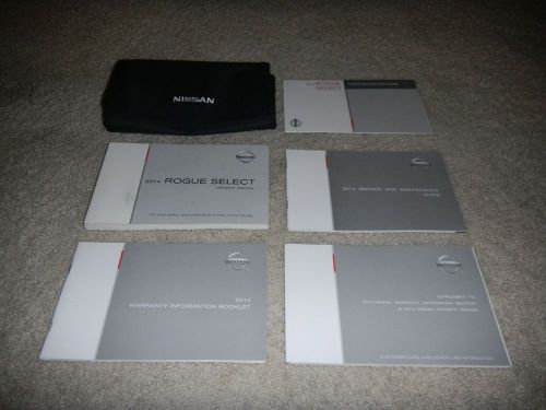 2014 nissan rogue select owners manual set + free shipping